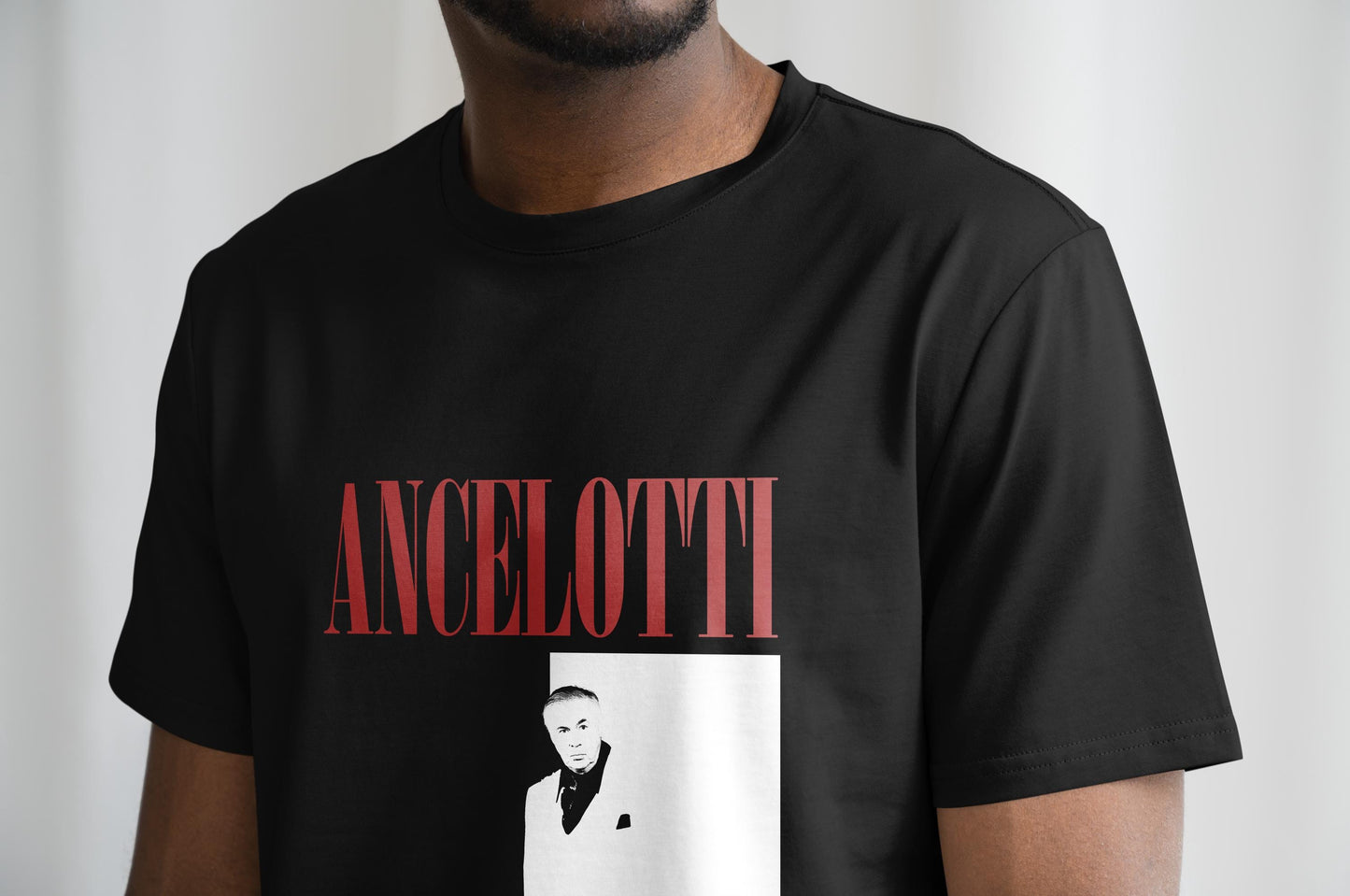 Carlo Ancelotti Scarface Style T Shirt | Real Madrid T Shirt | RMFC | Los Blancos | Bernabeu | Real Madrid Fan | Real Madrid Gift