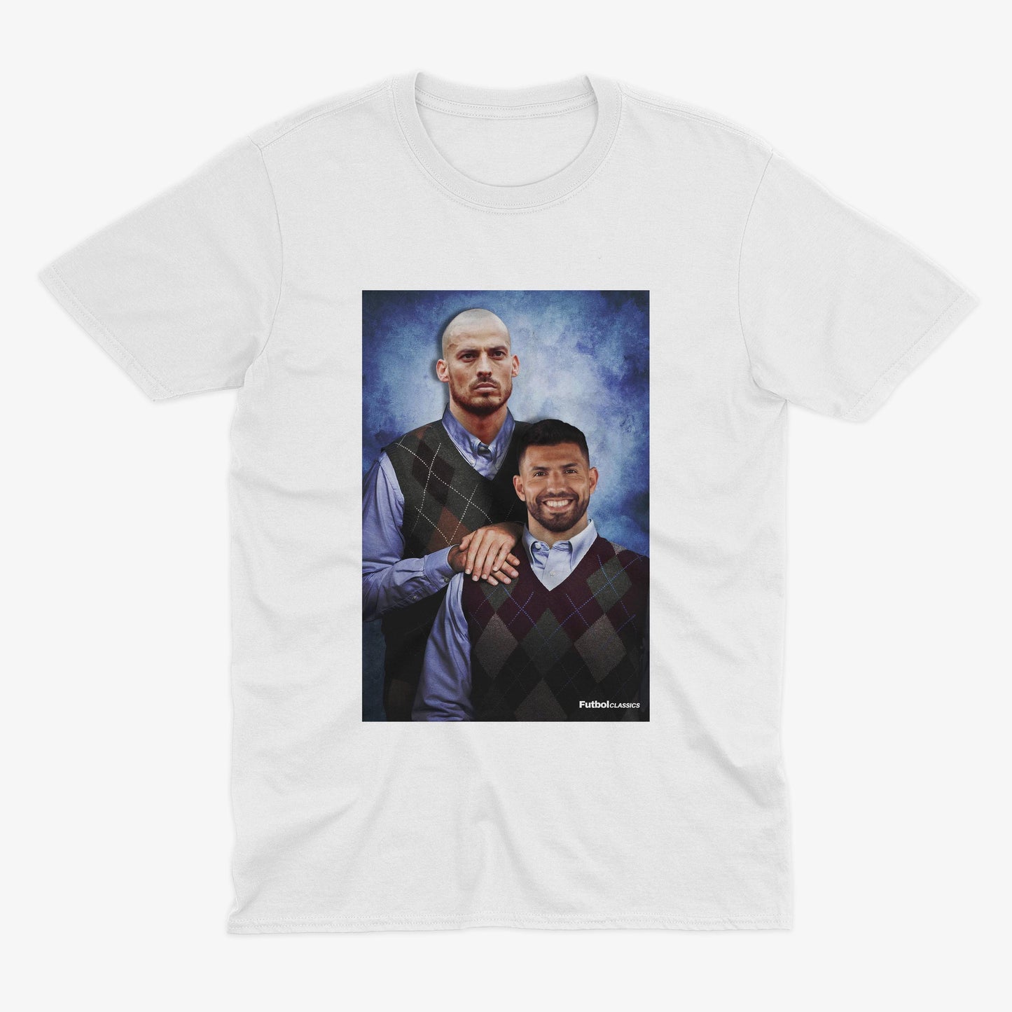 David Silva & Sergio Aguero T Shirt | Man City Gift | Man City T Shirt | MCFC | Manchester City Gift