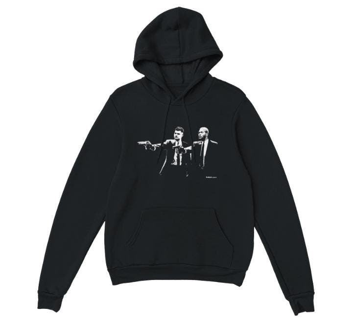 Joelinton & Bruno Guimaraes Pulp Fiction Style Hoodie | Newcastle Hoodie | Newcastle T Shirt | Nufc | Geordie T Shirt | Funny Football Tee