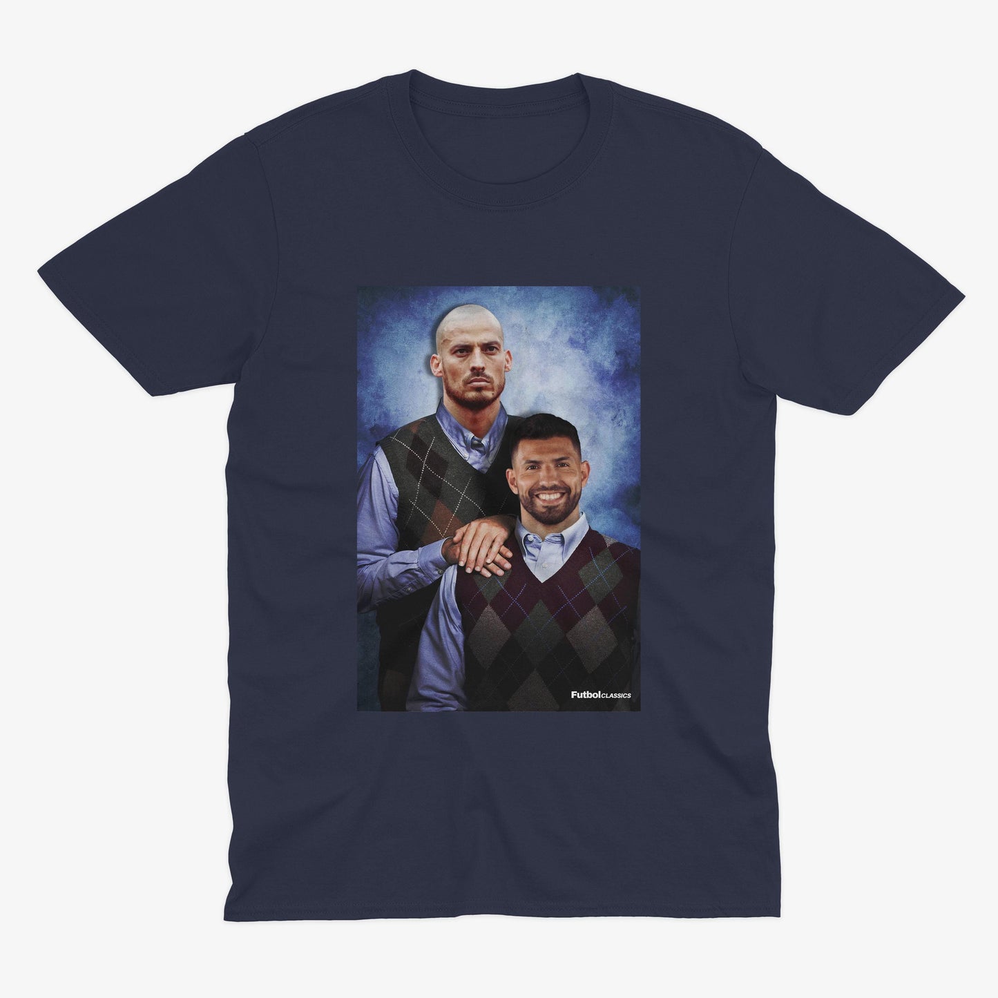 David Silva & Sergio Aguero T Shirt | Man City Gift | Man City T Shirt | MCFC | Manchester City Gift