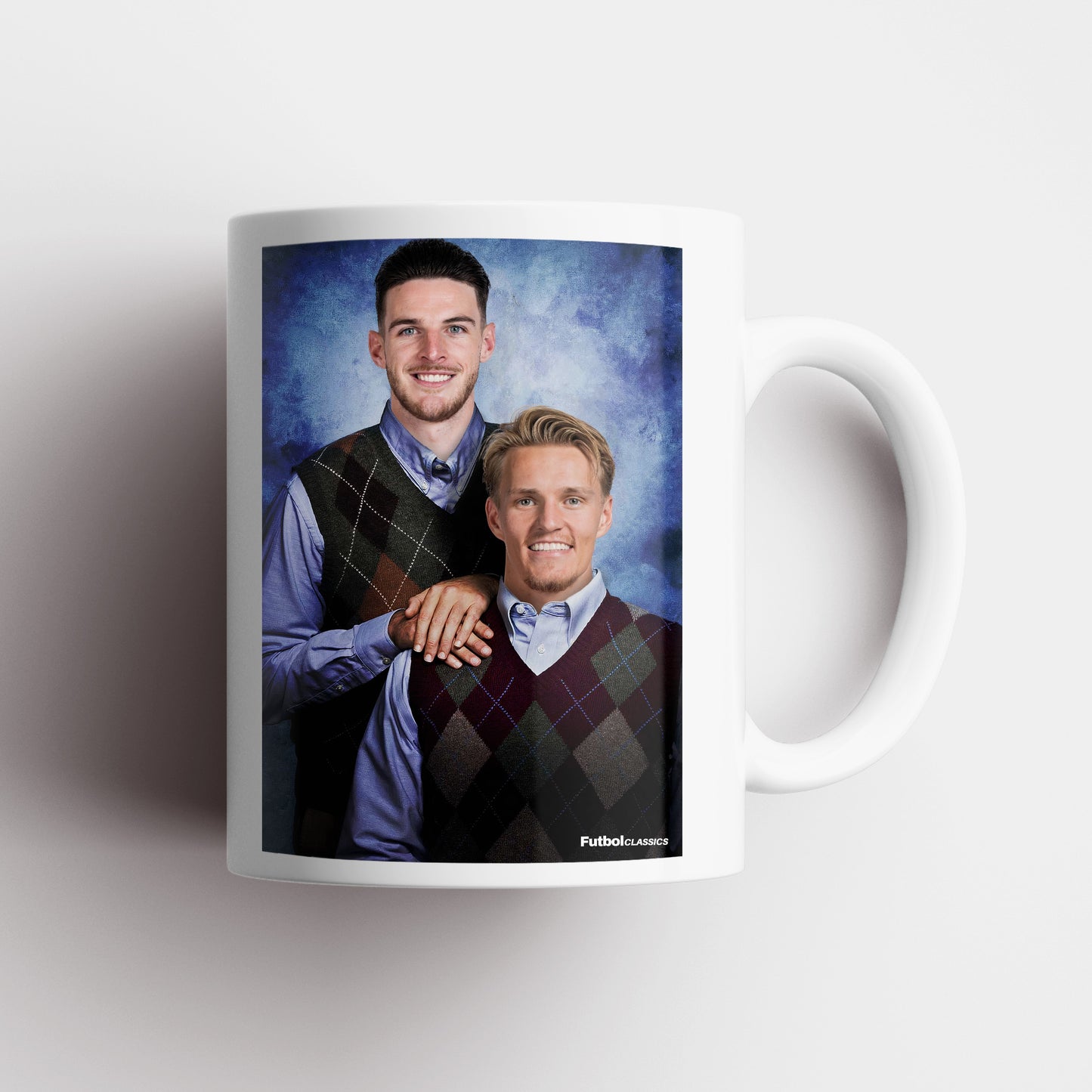 Declan Rice & Martin Odegaard football mug Arsenal gift