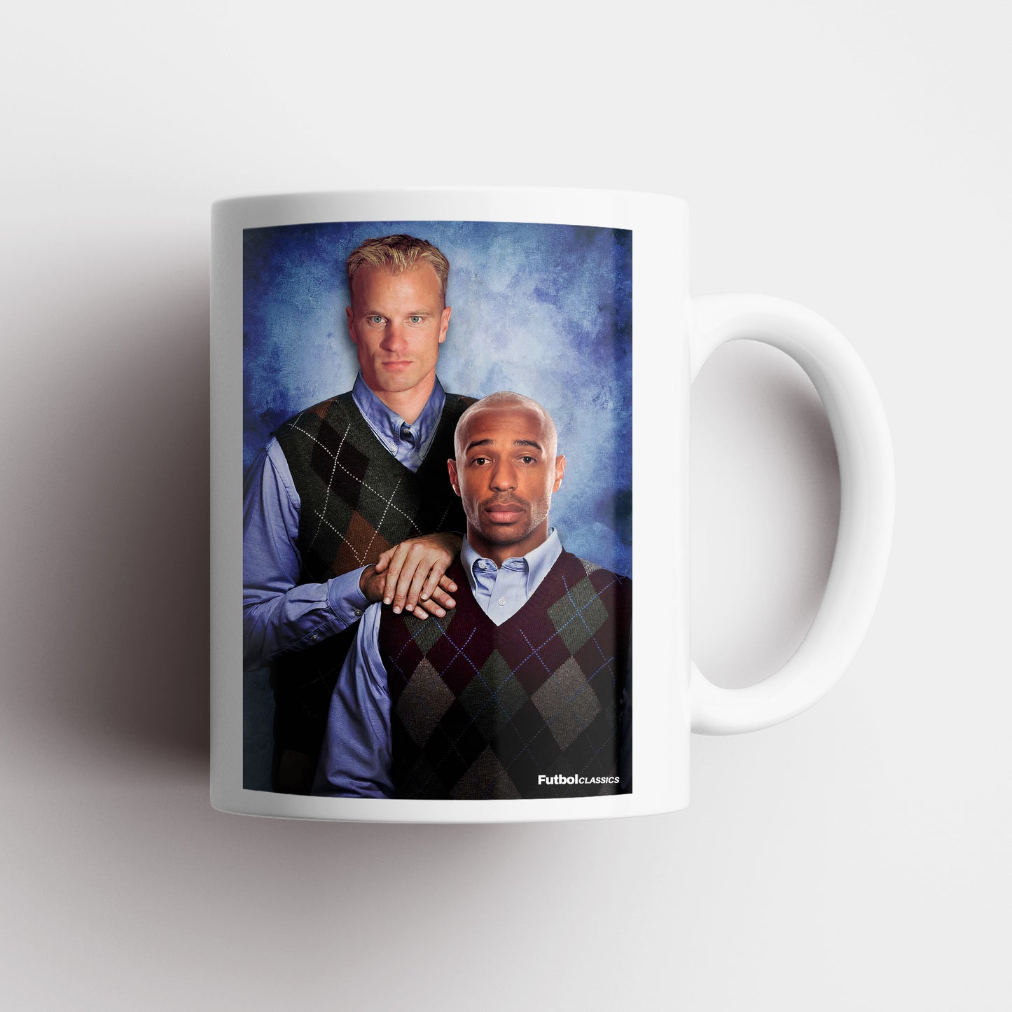 Dennis Bergkamp & Thierry Henry football mug Arsenal gift