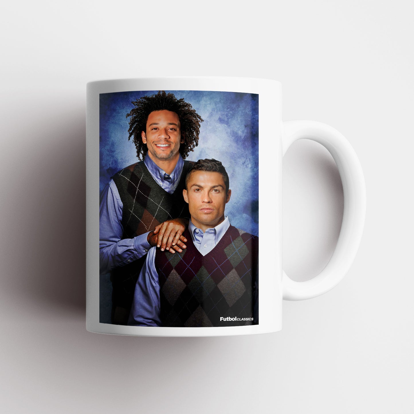 Marcelo & Cristiano Ronaldo football mug Real Madrid gift