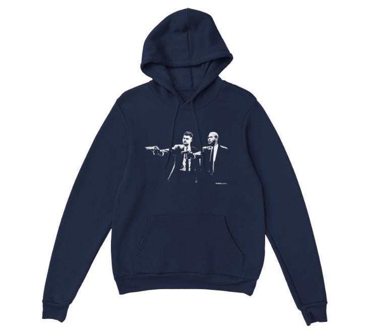 Joelinton & Bruno Guimaraes Pulp Fiction Style Hoodie | Newcastle Hoodie | Newcastle T Shirt | Nufc | Geordie T Shirt | Funny Football Tee