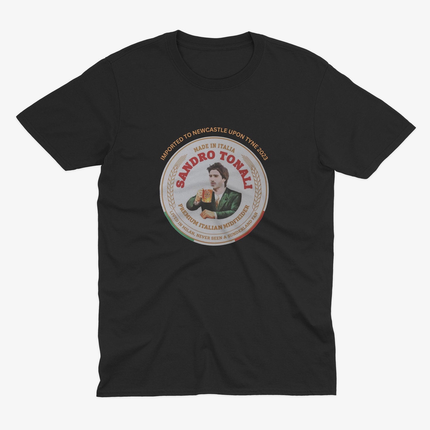 Sandro Tonali - Made In Italia | Newcastle T Shirt | NUFC | Football | Soccer | Newcastle Fan | Newcastle Gift | Tonali Italy T Shirt