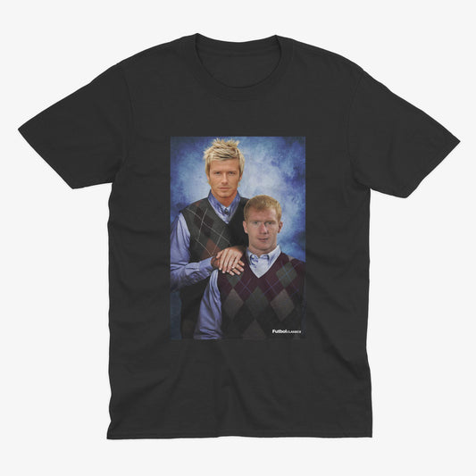 David Beckham & Paul Scholes T Shirt | Man UTD Gift | Man UTD T Shirt | MUFC | Manchester United Gift