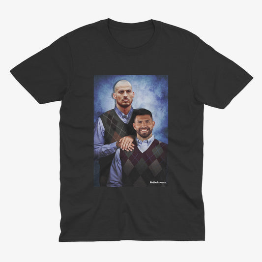 David Silva & Sergio Aguero T Shirt | Man City Gift | Man City T Shirt | MCFC | Manchester City Gift