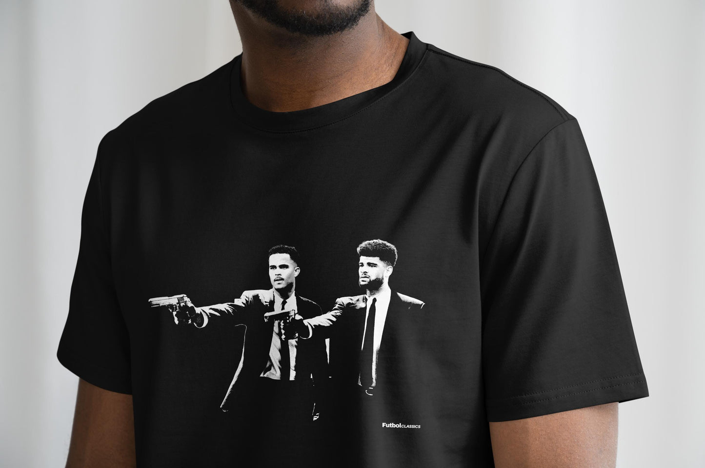 Justin Kluivert & Philip Billing Pulp Fiction Style T Shirt | Bournemouth T Shirt Bournemouth Fan | Cherries Fan | Bournemouth Gift