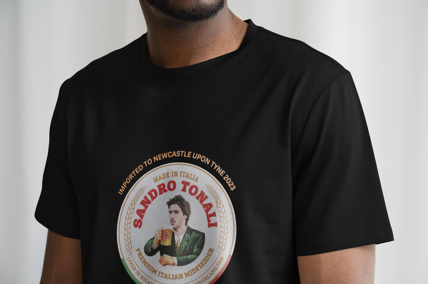 Sandro Tonali - Made In Italia | Newcastle T Shirt | NUFC | Football | Soccer | Newcastle Fan | Newcastle Gift | Tonali Italy T Shirt
