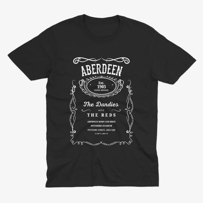 Aberdeen FC Jack Daniels Inspired T Shirt | The Dandies | Aberdeen Football Shirt | Pittodrie Stadium | AFC Gift | The Reds
