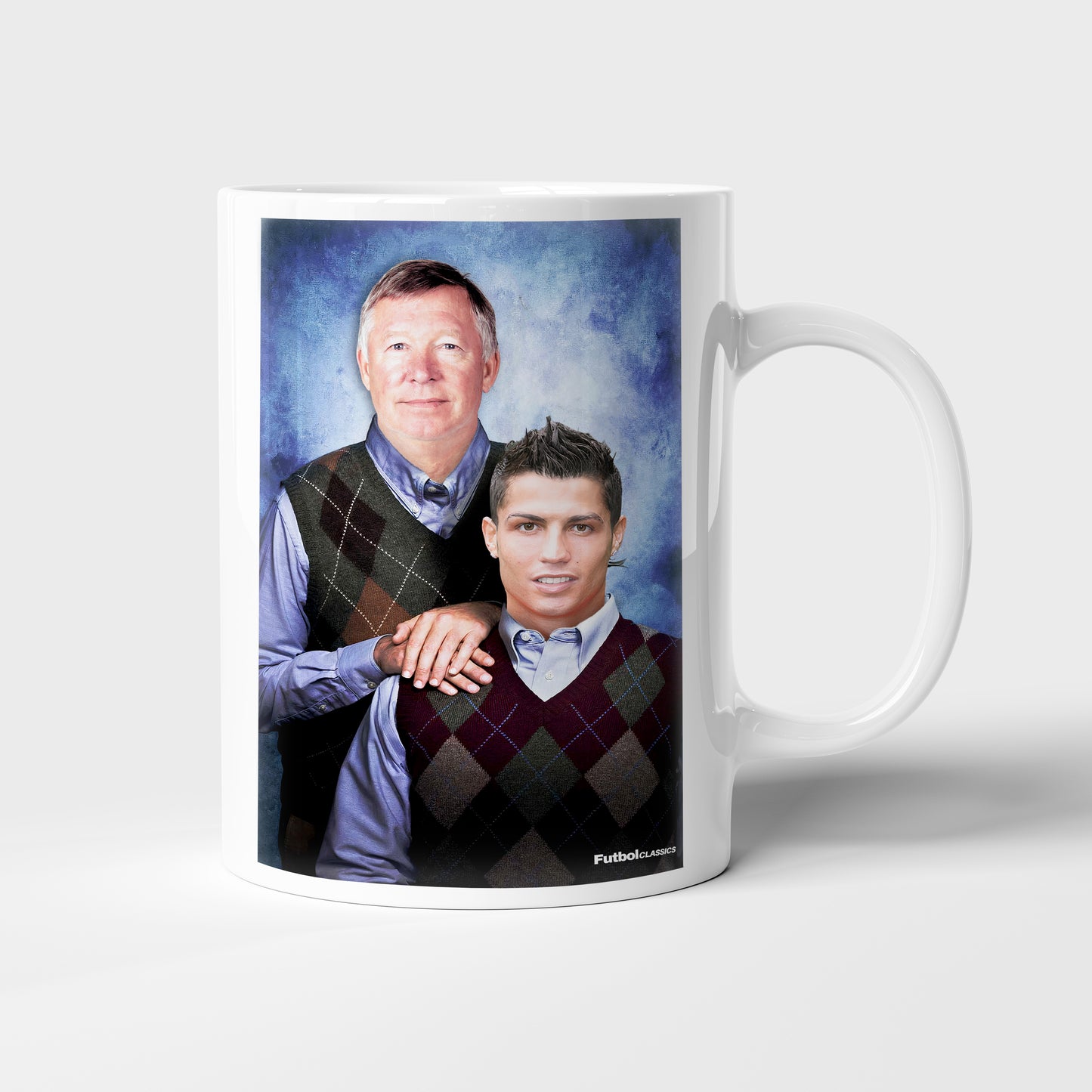 Alex Ferguson & Cristiano Ronaldo football mug Manchester United gift