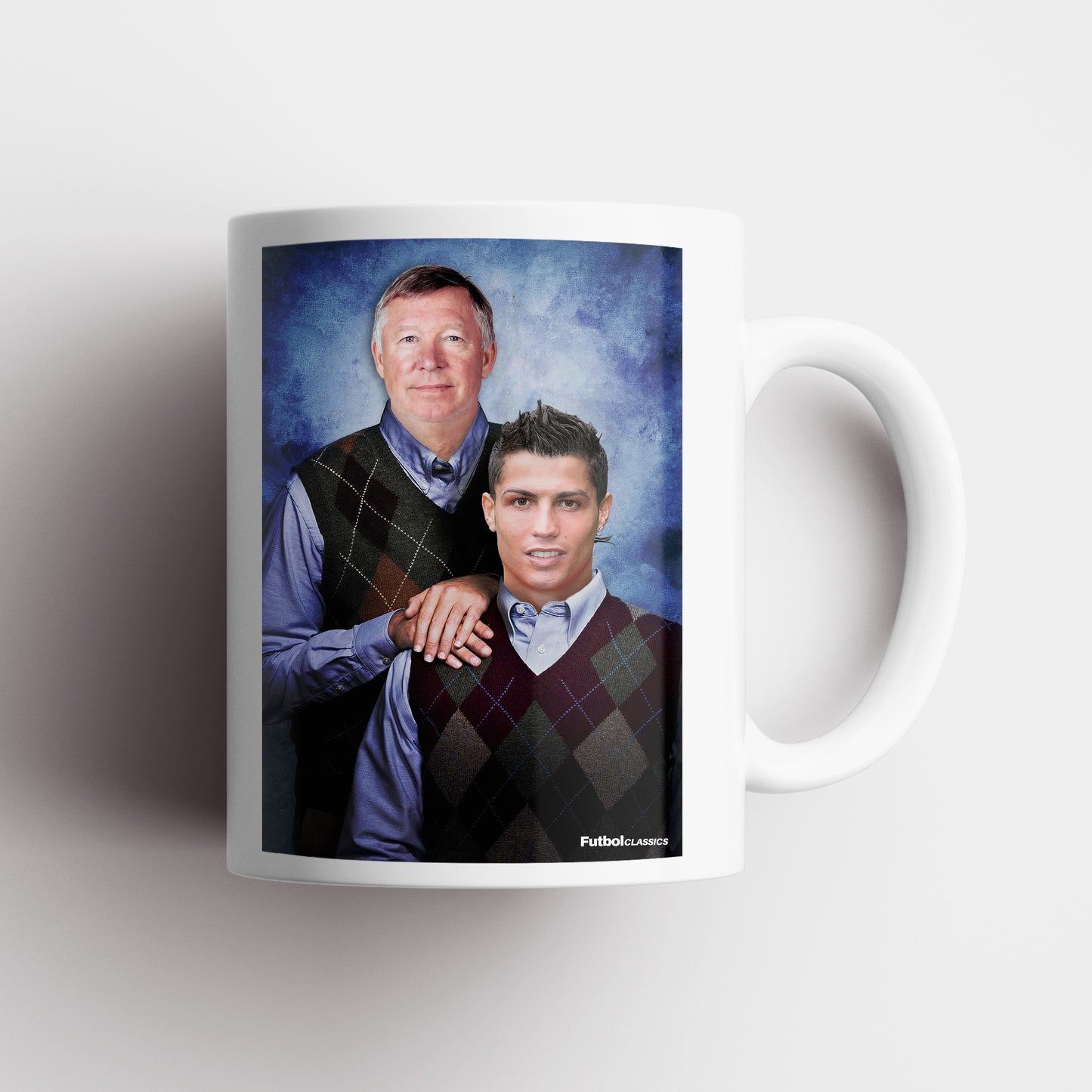 Alex Ferguson & Cristiano Ronaldo football mug Manchester United gift
