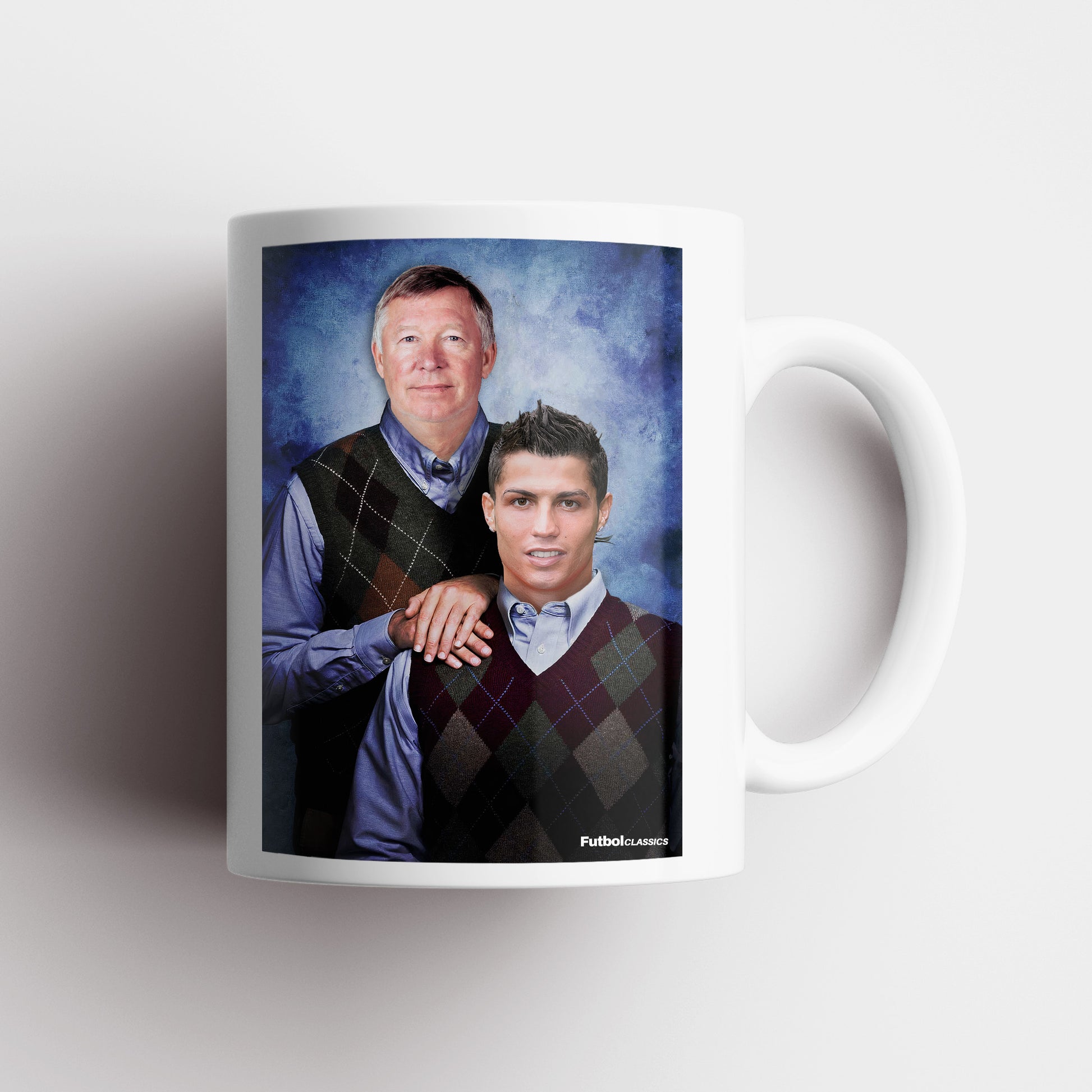 Alex Ferguson & Cristiano Ronaldo football mug Manchester United gift