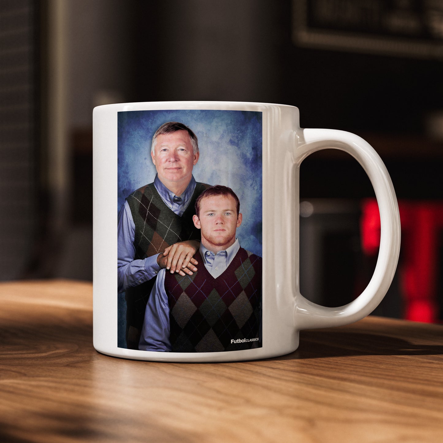 Alex Ferguson & Wayne Rooney football mug Manchester United gift