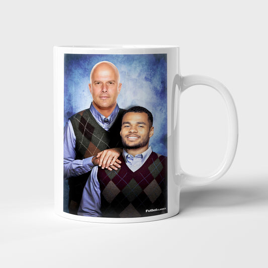 Arne Slot & Cody Gakpo football mug Liverpool gift
