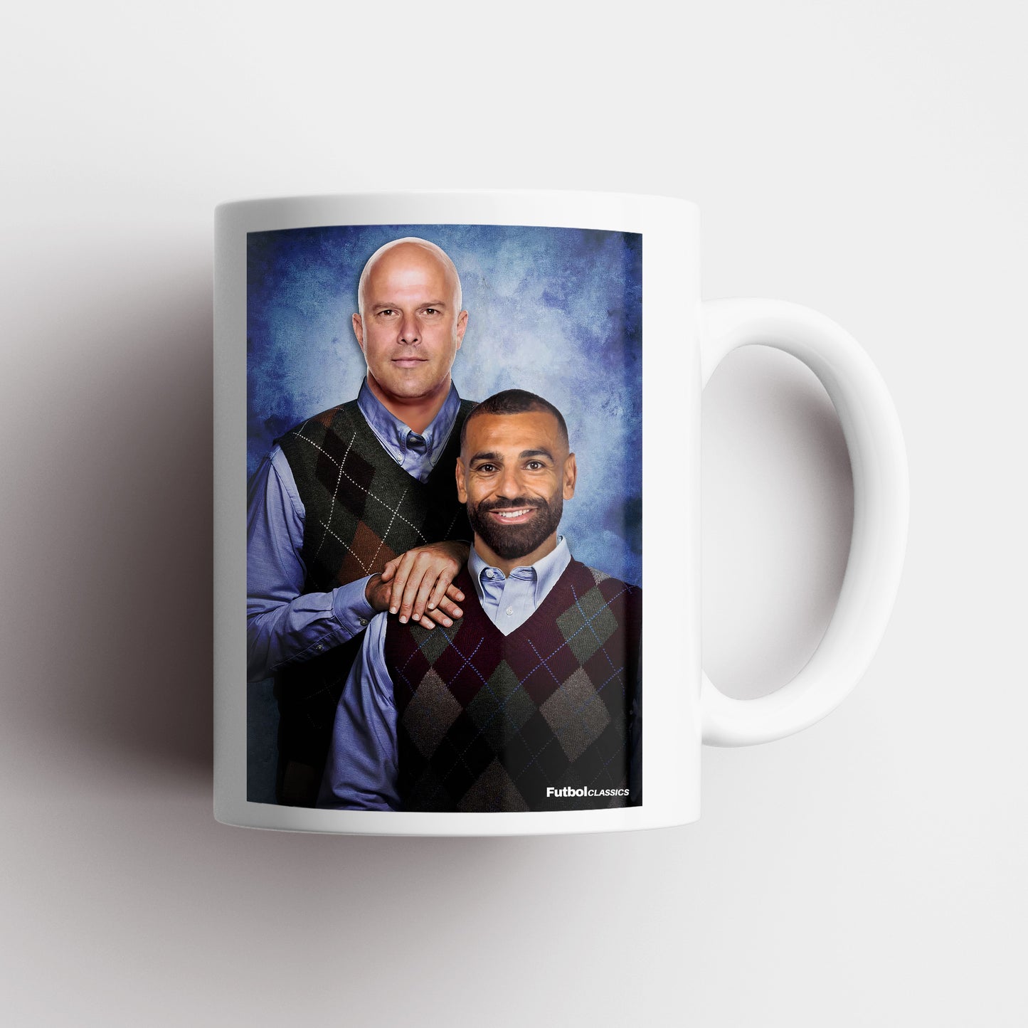 Arne Slot & Mo Salah football mug Liverpool gift
