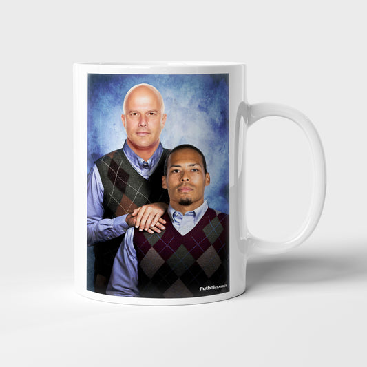 Arne Slot & Virgil Van Dijk football mug Liverpool gift