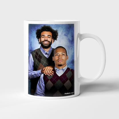 Virgil Van Dijk & Mo Salah football mug Liverpool gift