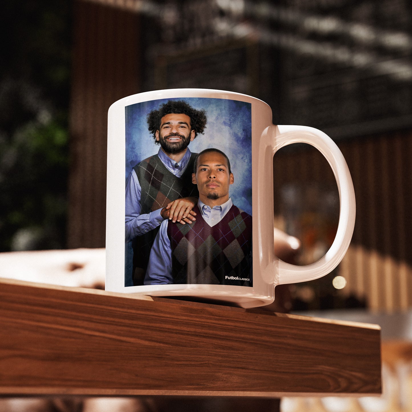 Virgil Van Dijk & Mo Salah football mug Liverpool gift