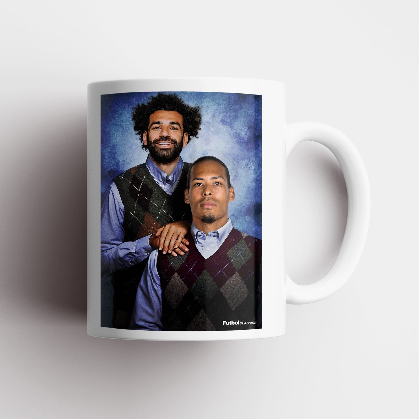 Virgil Van Dijk & Mo Salah football mug Liverpool gift