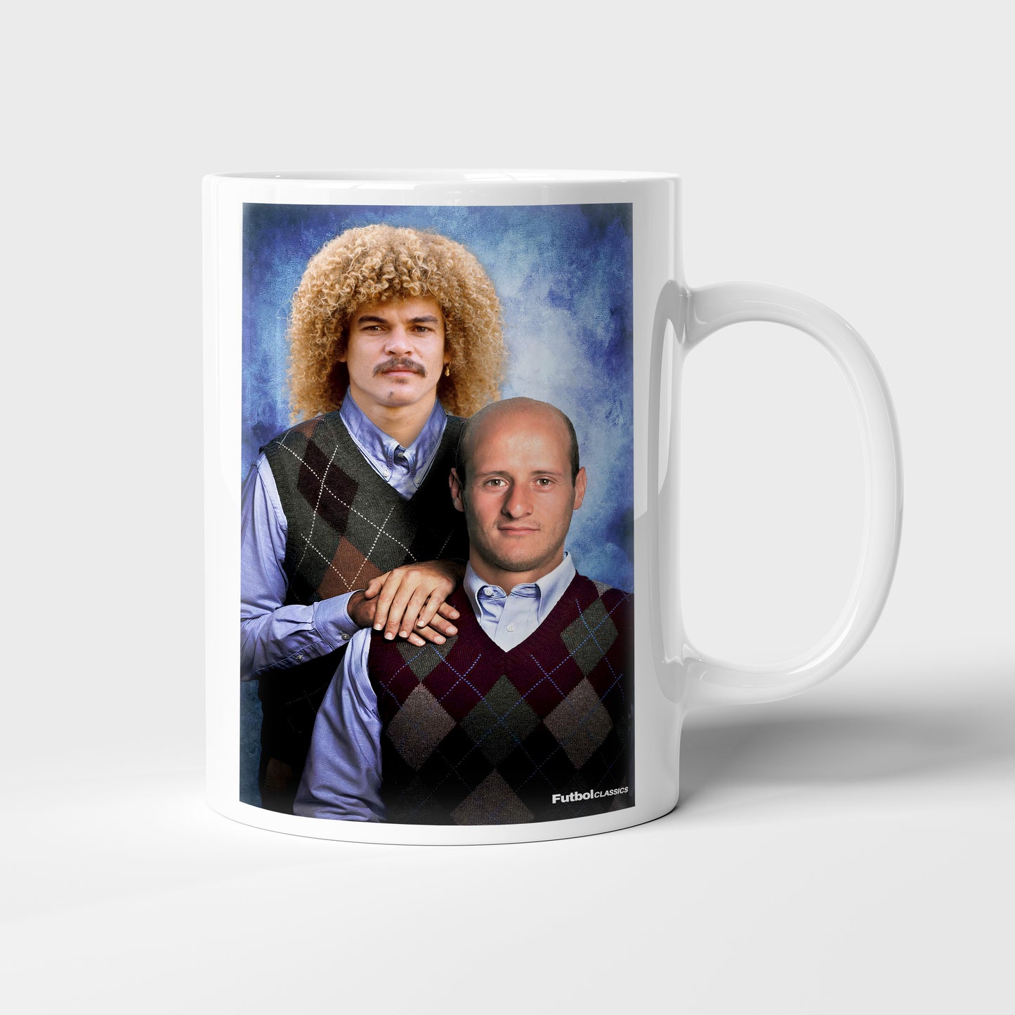Carlos Valderrama & Attilio Lombardo football mug Football gift