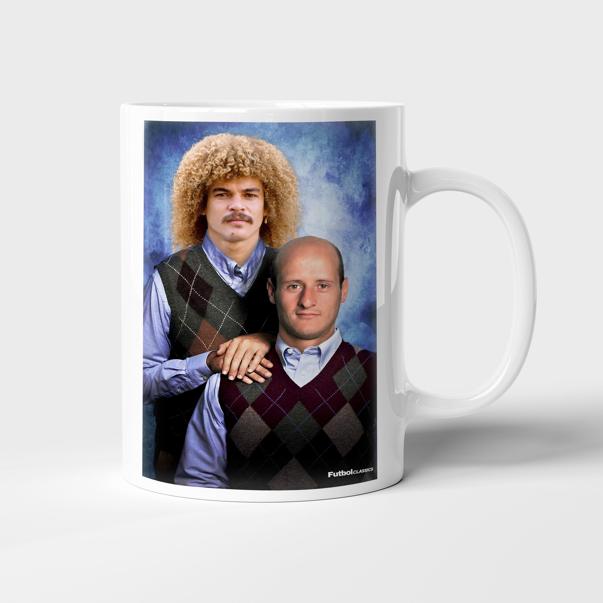 Carlos Valderrama & Attilio Lombardo football mug Football gift