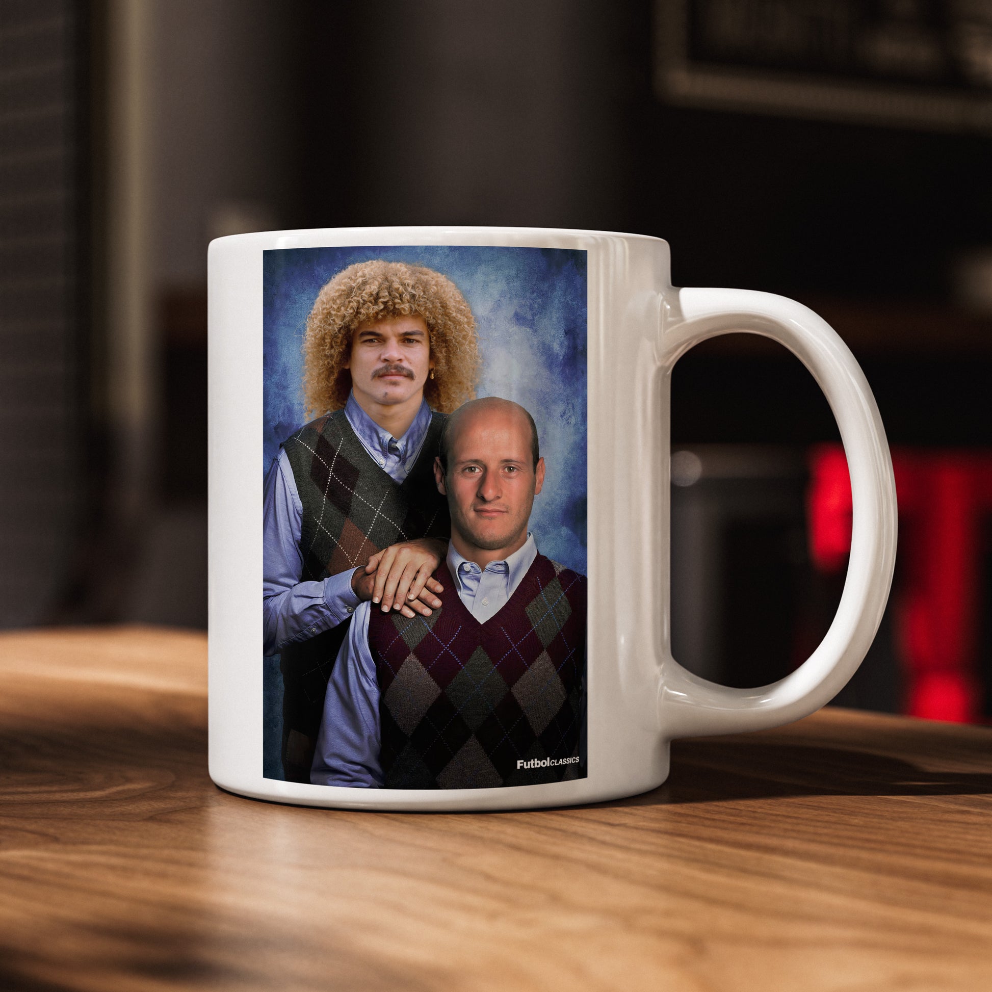 Carlos Valderrama & Attilio Lombardo football mug Football gift