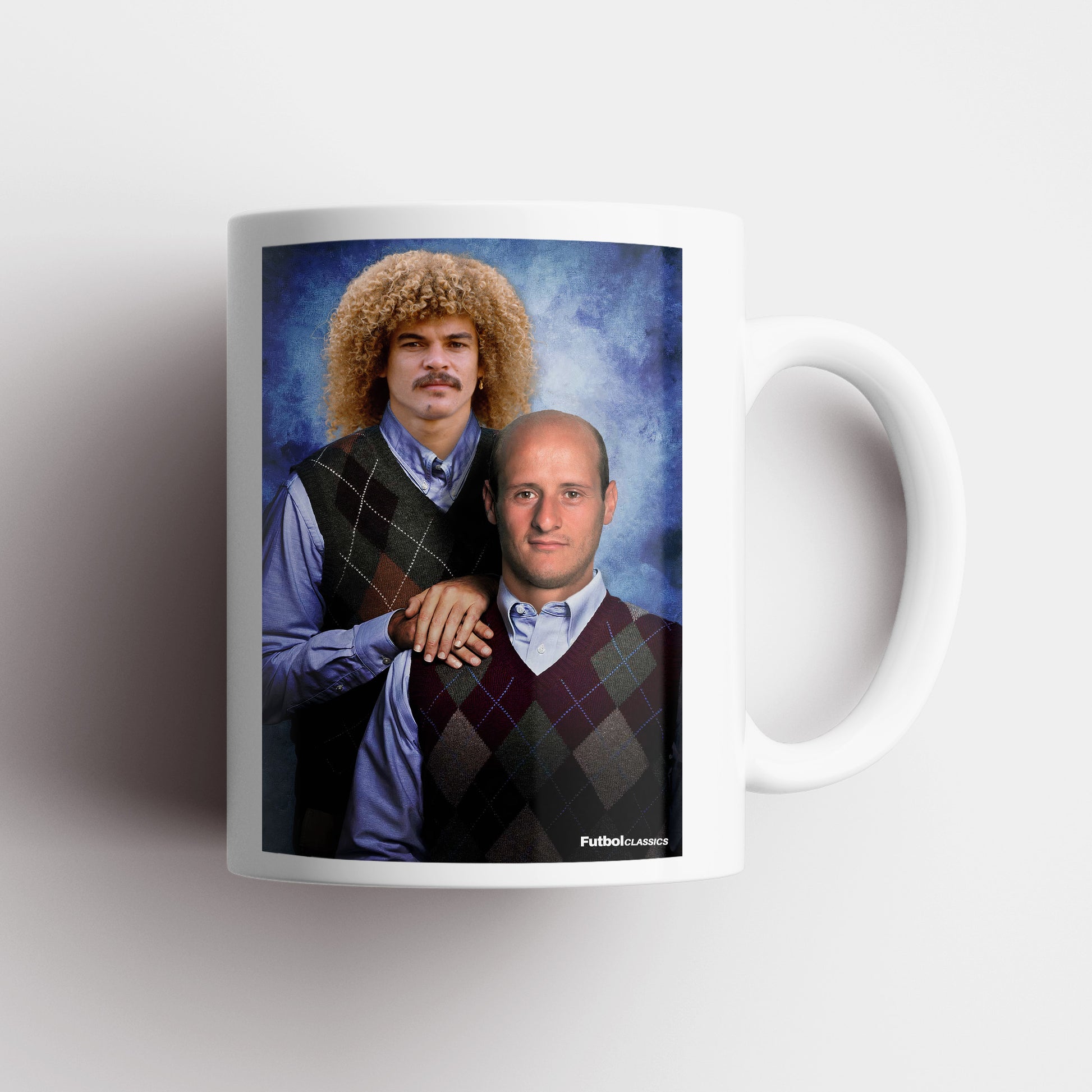 Carlos Valderrama & Attilio Lombardo football mug Football gift