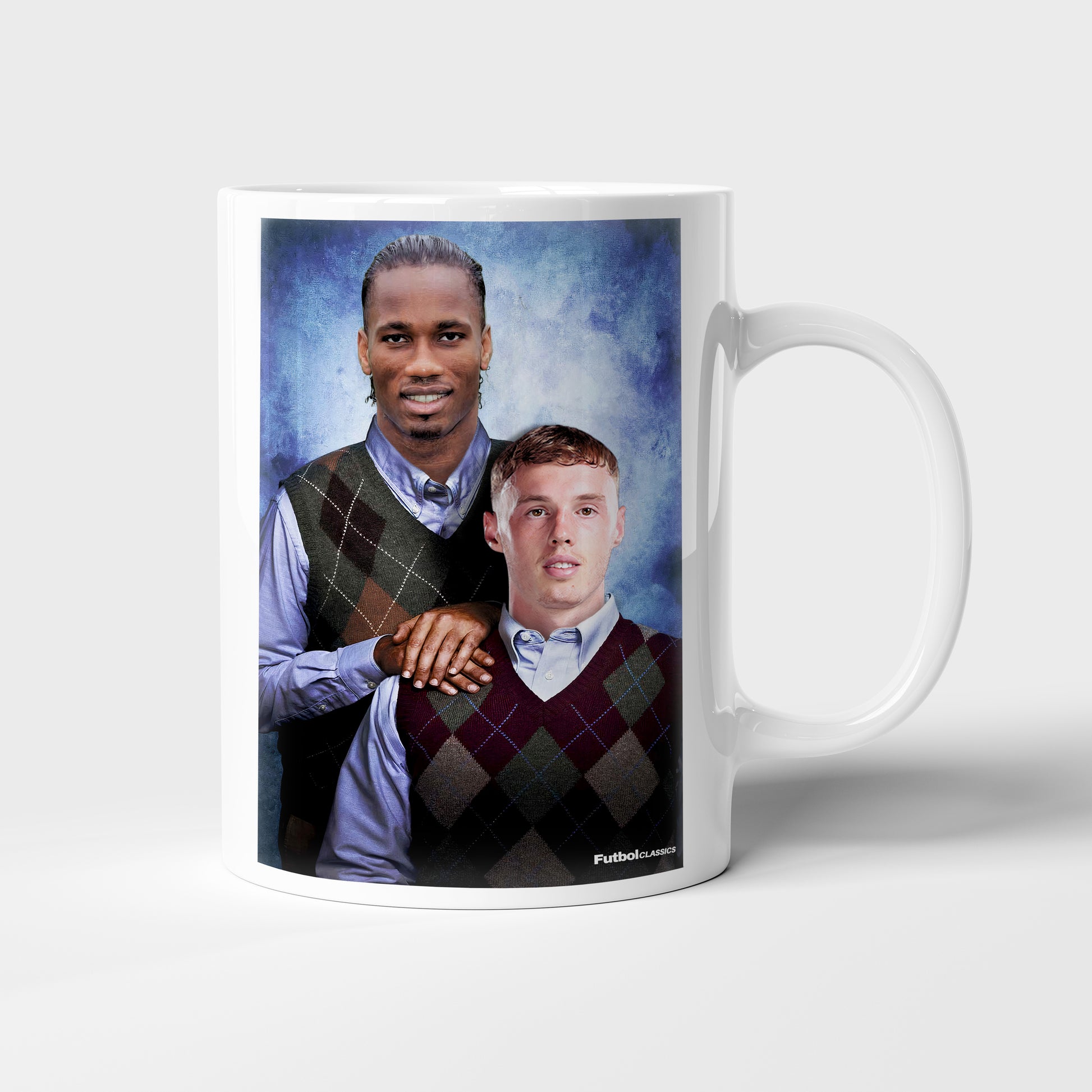 Cole Palmer & Didier Drogba football mug Chelsea gift