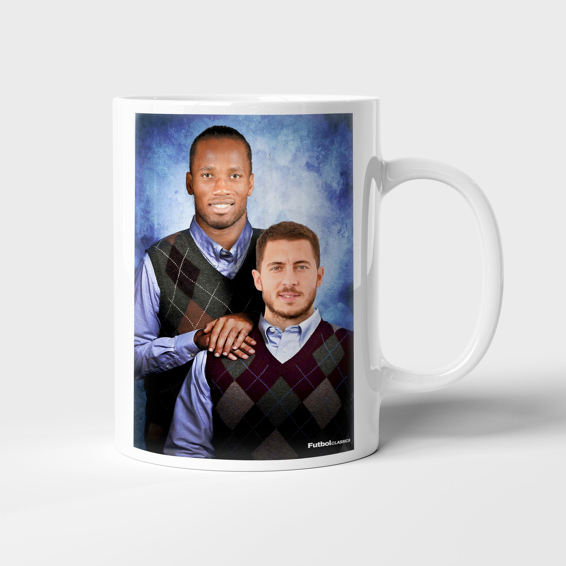 Didier Drogba & Eden Hazard football mug Chelsea gift