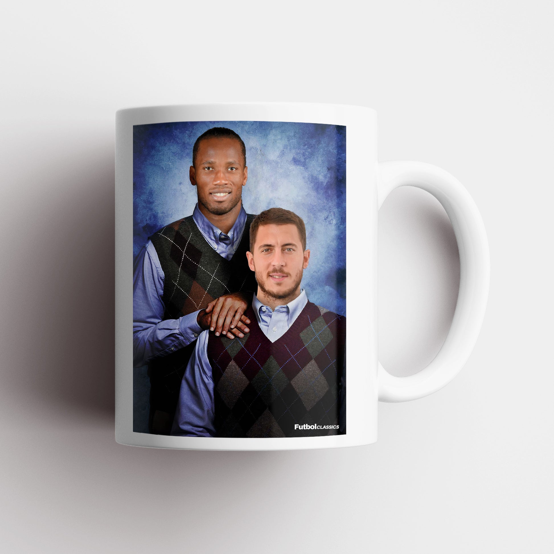Didier Drogba & Eden Hazard football mug Chelsea gift