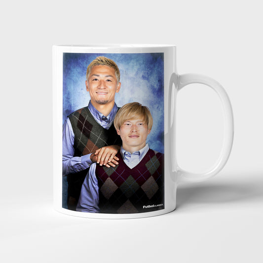 Daizen Maeda & Kyogo Furuhashi football mug Celtic gift