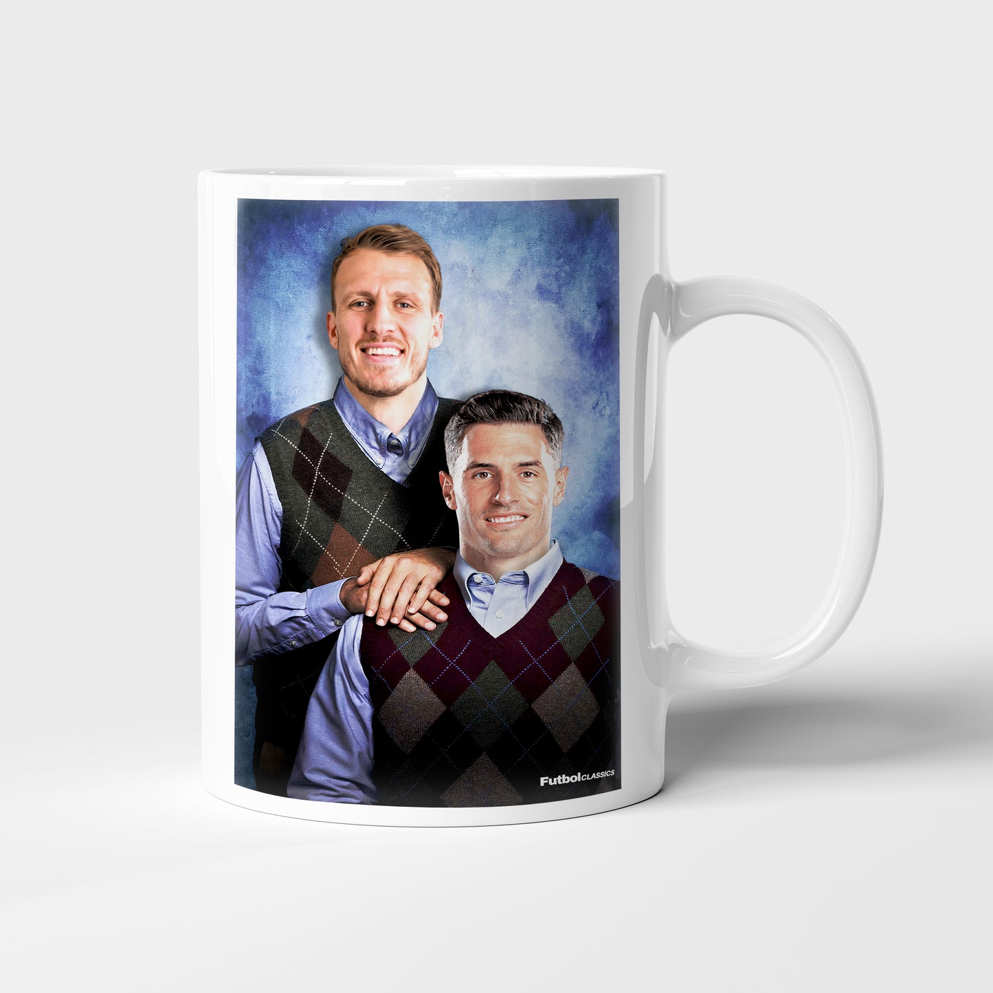 Dan Burn & Fabian Schar football mug Newcastle United gift