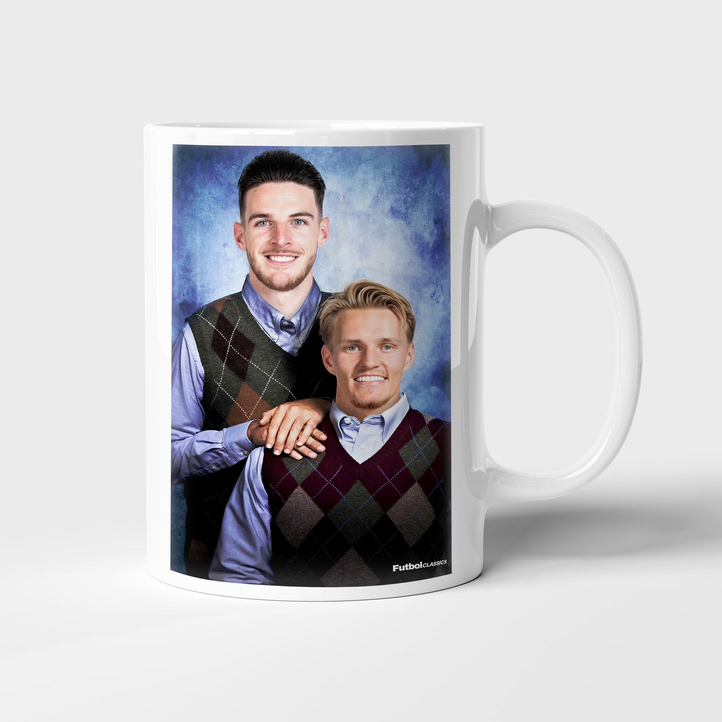 Declan Rice & Martin Odegaard football mug Arsenal gift