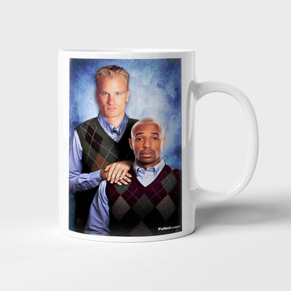 Dennis Bergkamp & Thierry Henry football mug Arsenal gift