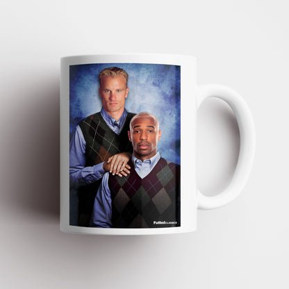 Dennis Bergkamp & Thierry Henry football mug Arsenal gift