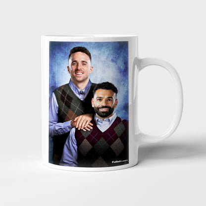 Diogo Jota & Mo Salah football mug Liverpool gift