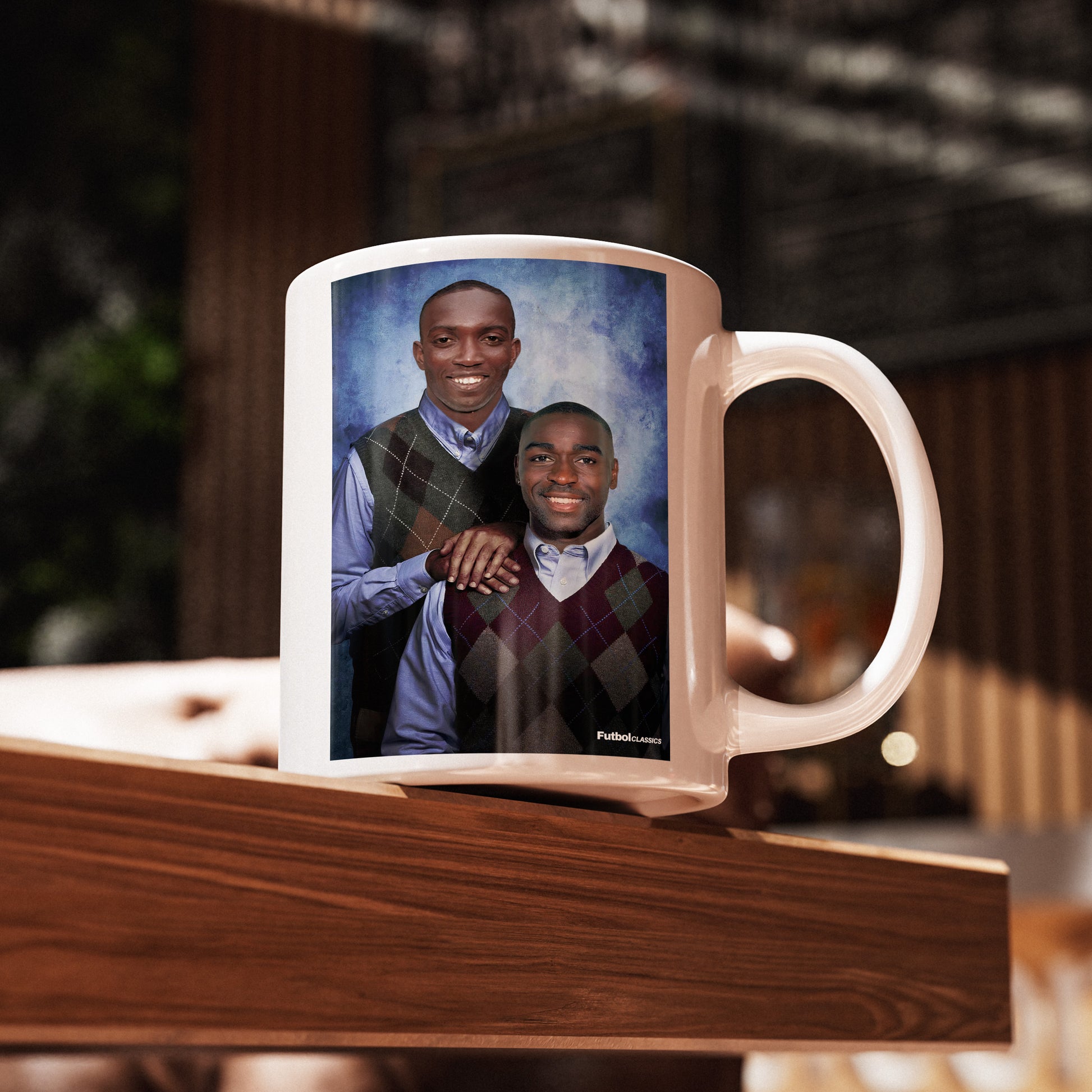 Dwight Yorke & Andy Cole football mug Manchester United gift