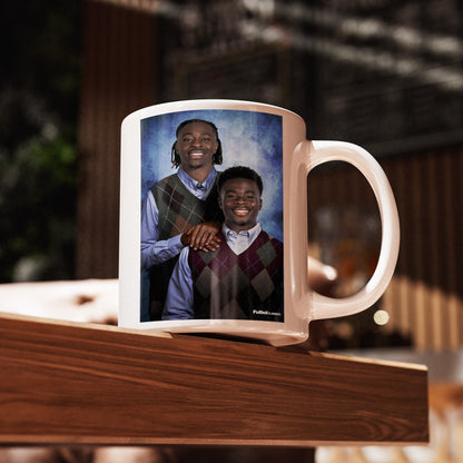 Bukayo Saka & Eberechi Eze football mug Arsenal gift