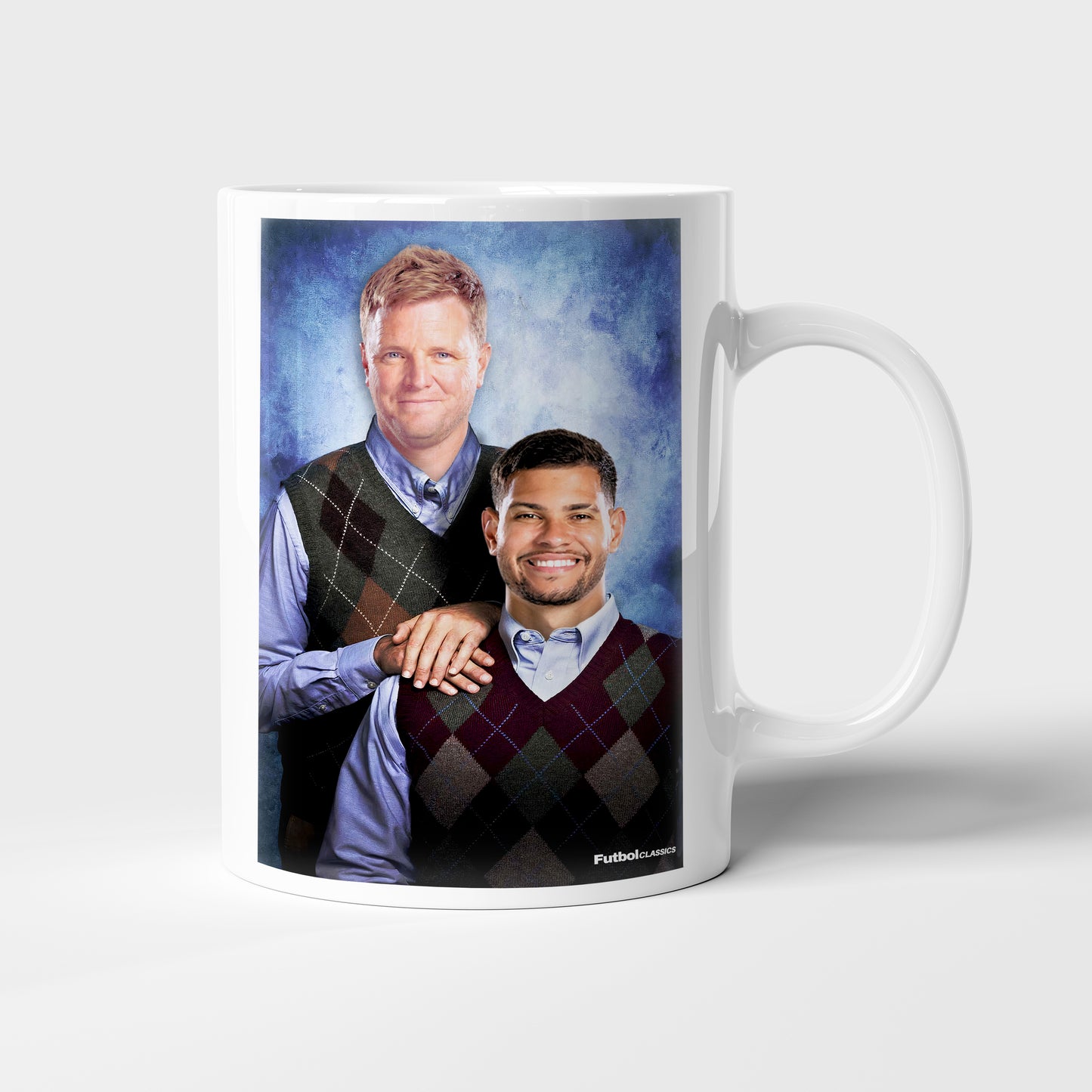 Eddie Howe & Bruno Guimaraes football mug Newcastle United gift
