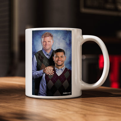 Eddie Howe & Bruno Guimaraes football mug Newcastle United gift
