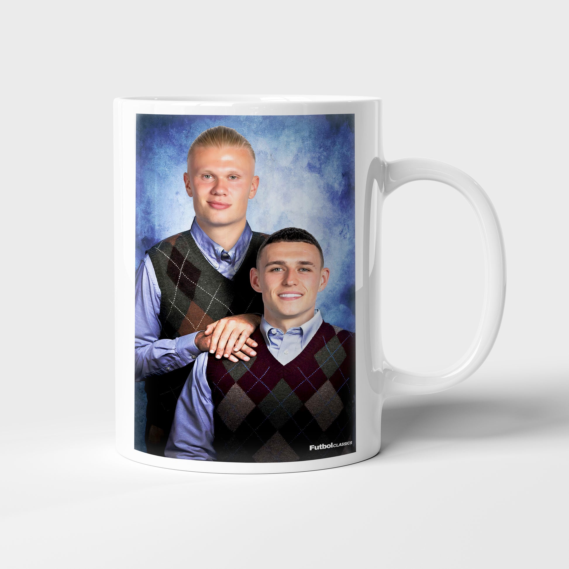 Erling Haaland & Phil Foden football mug Manchester City gift