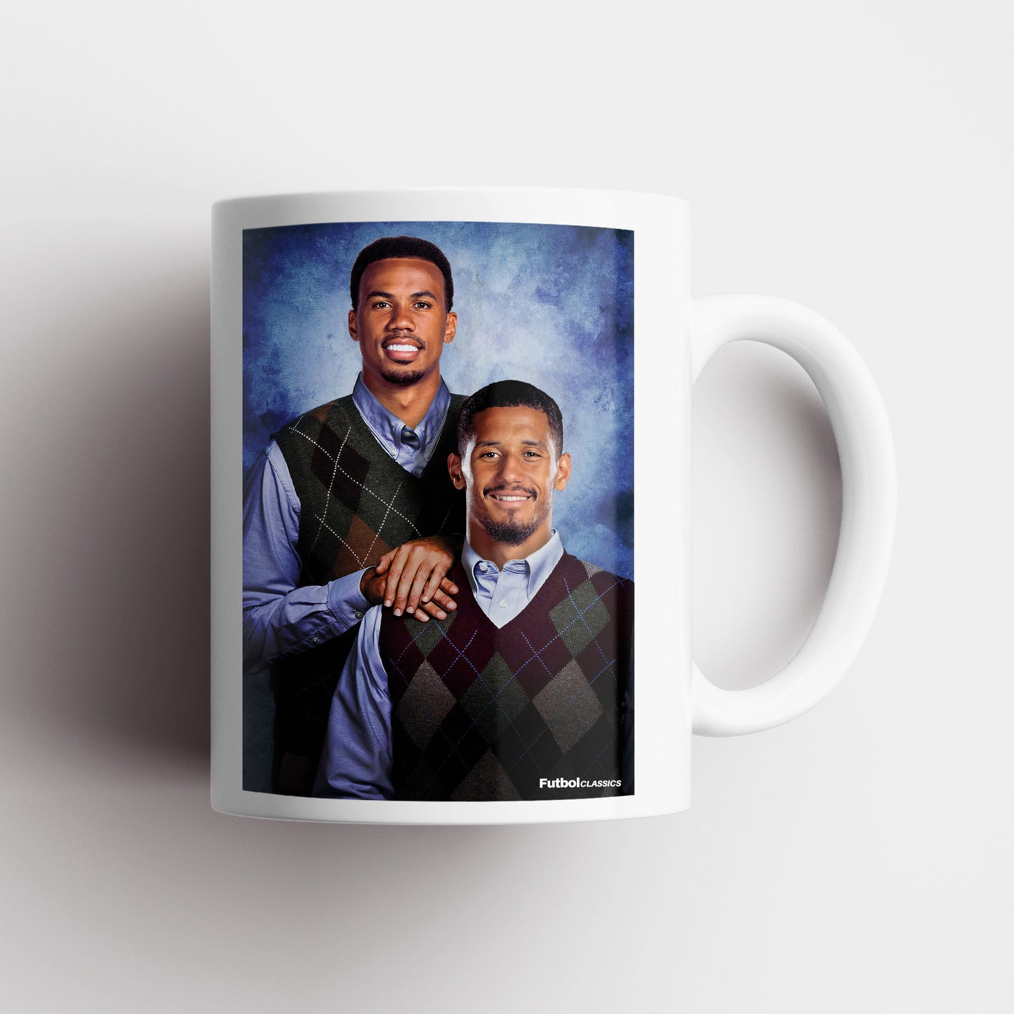 William Saliba & Gabriel Pulp Fiction football mug Arsenal gift