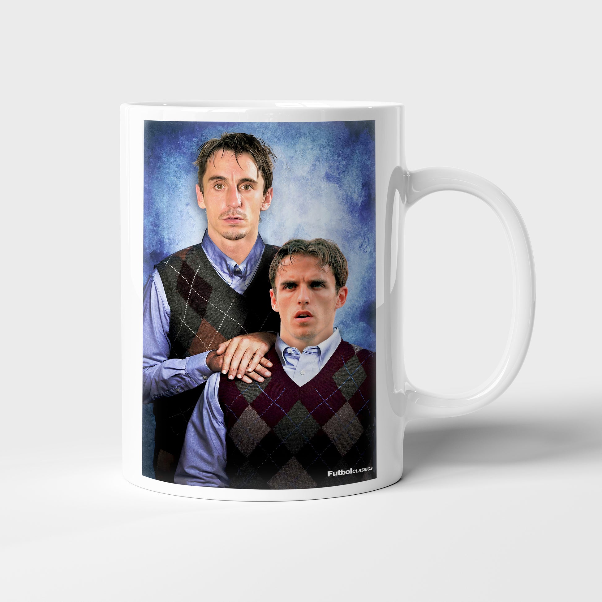 Gary Neville & Phil Neville football mug Manchester United gift
