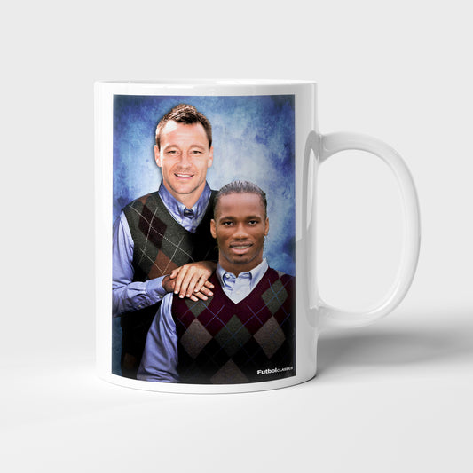 John Terry & Didier Drogba football mug Chelsea gift