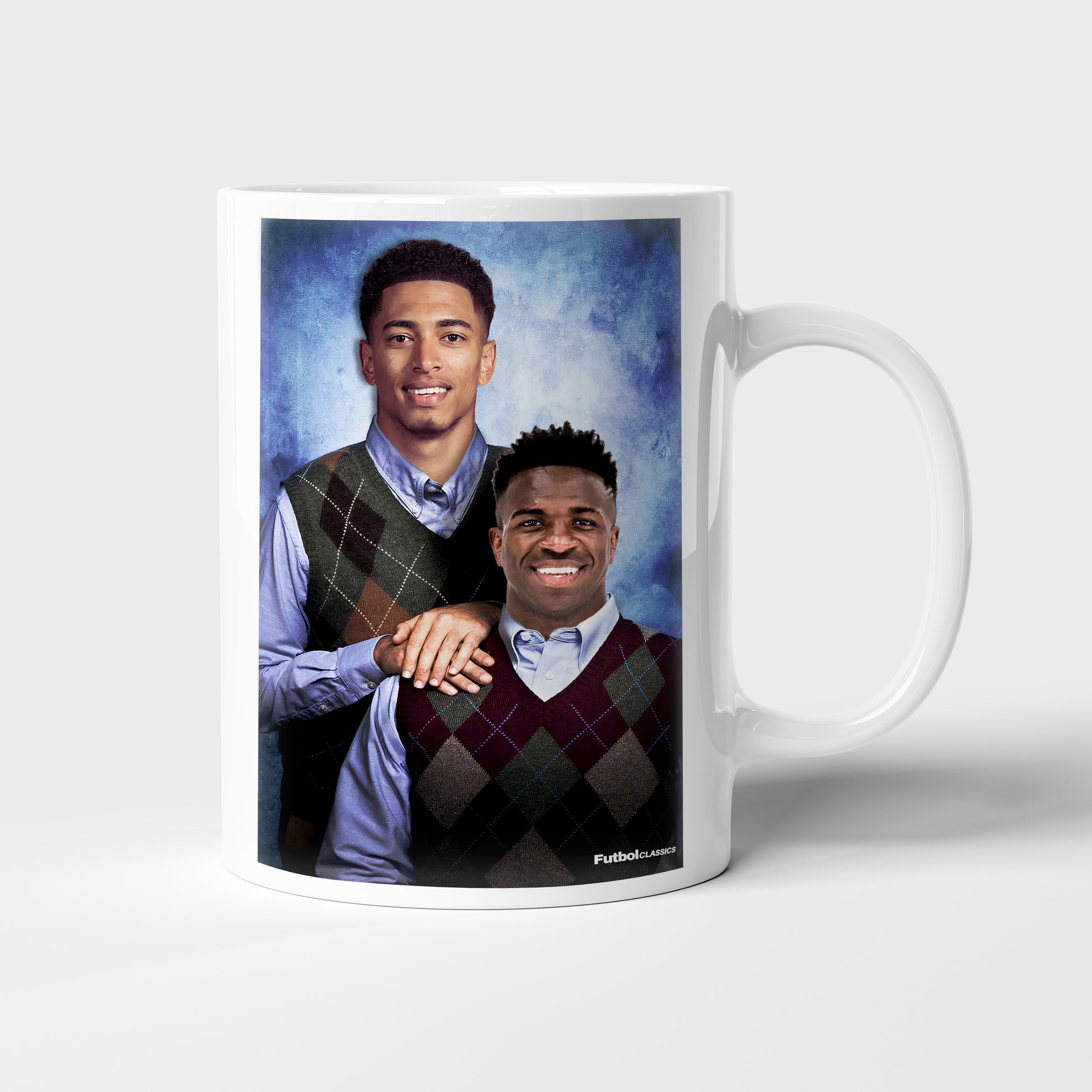 Jude Bellingham & Vini Jr football mug Real Madrid gift