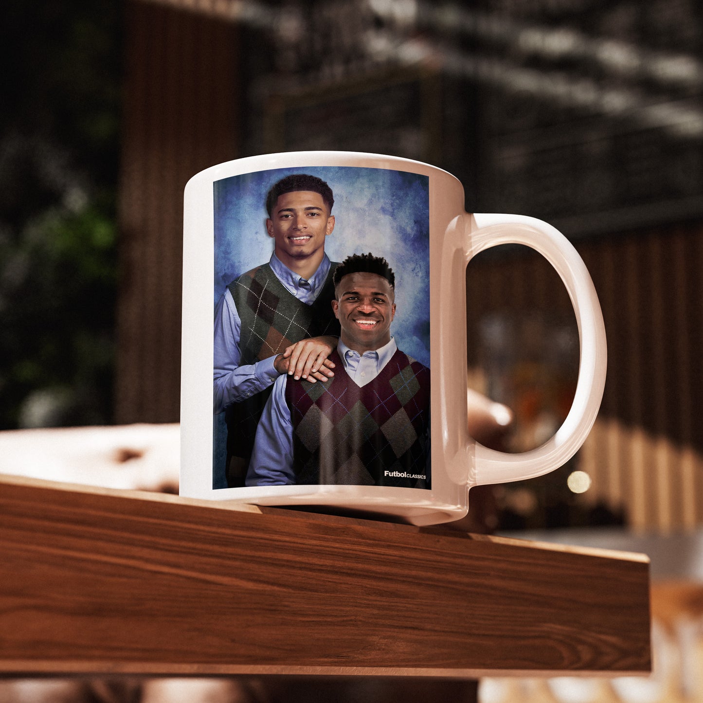 Jude Bellingham & Vini Jr football mug Real Madrid gift