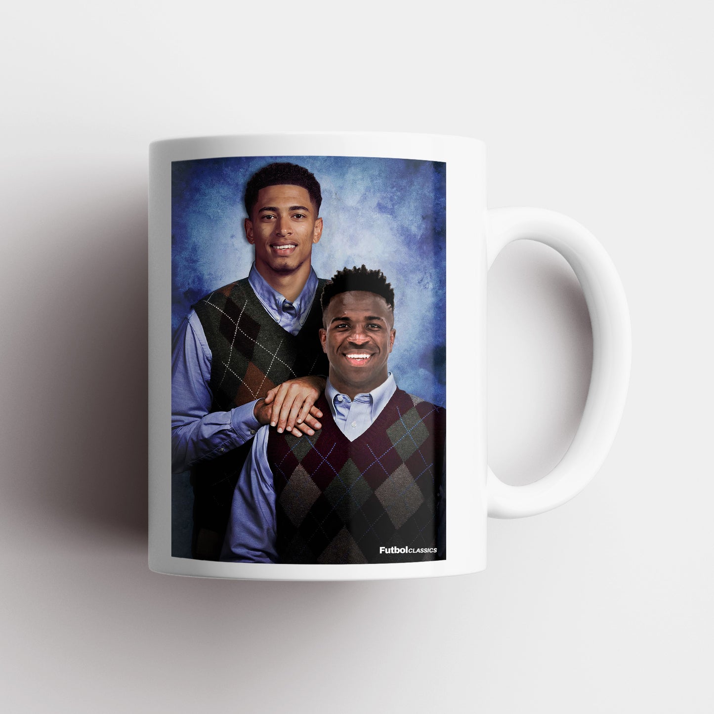 Jude Bellingham & Vini Jr football mug Real Madrid gift