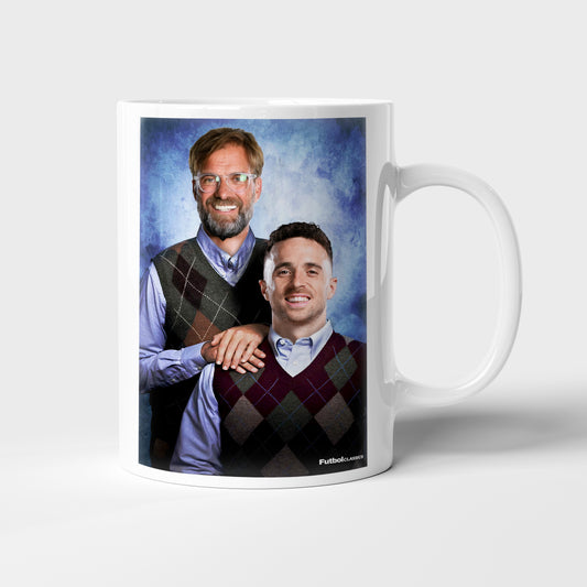 Jurgen Klopp & Diogo Jota football mug Liverpool gift