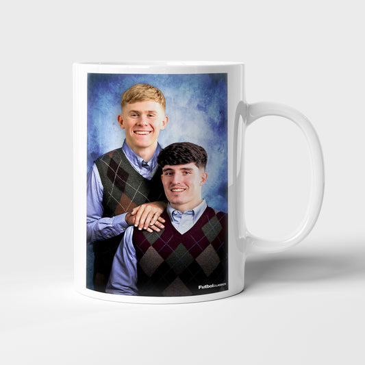 Lewis Hall & Tino Livramento football mug Newcastle United gift